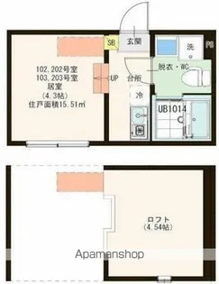 1Kの間取り画像