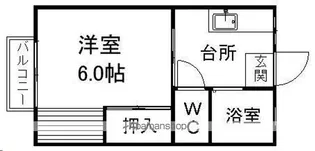 八嶋ハイツ【202号室】の間取り