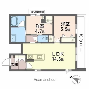 SHAMAISON AMY【303号室】の間取り