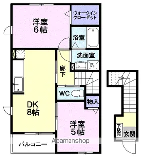 チェリーミルC【2階】の間取り
