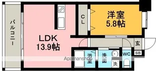 エスティメゾン博多東【7階】の間取り