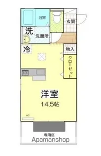 エイトクローバー【105号室】の間取り