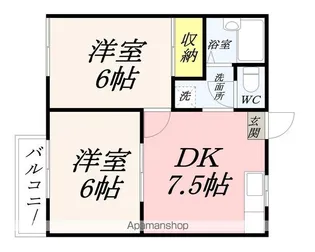 レジデンス乙多見【203号室】の間取り
