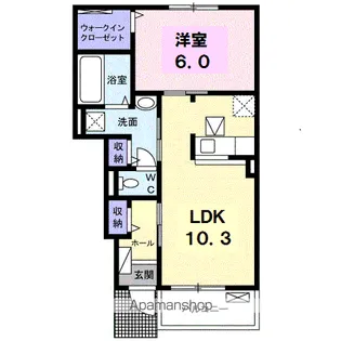 ラネ・ド・シアンB【1階】の間取り