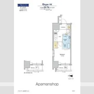 プラウドフラット錦糸町ウエスト【8階】の間取り