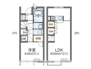 レオネクスト庄五郎 参番館【103号室】の間取り