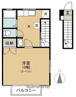 CASAマサキE棟【201号室】の間取り