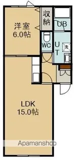 ペガサス中道【206号室】の間取り