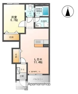 ルミエール アン【1階】の間取り