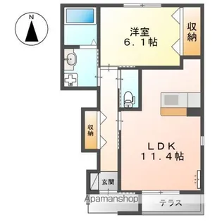 ハイツSTサイド【1階】の間取り