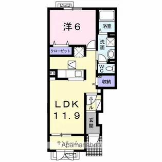 プリムローズⅠ【1階】の間取り