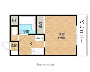 ユニバー山の手【310号室】の間取り
