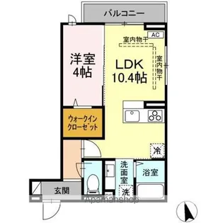 DーROOM中央I【2階】の間取り