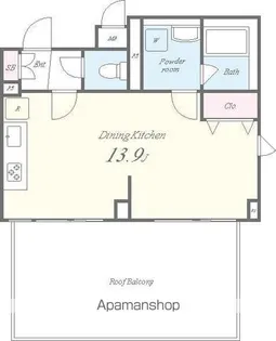 ROOTs Shibuya Honmachi【6階】の間取り