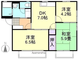 ルナール玉島 A棟【2階】の間取り