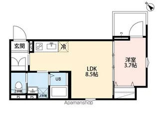 リュクスシティー鎌ヶ谷【1階】の間取り