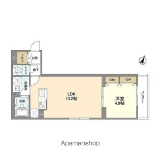 ウェルスクエア渋谷本町【2階】の間取り