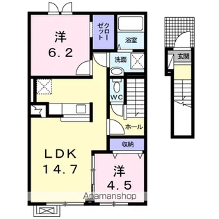 メゾンKT13号館【2階】の間取り