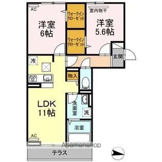 フレッチェ・ボスコV(5)【1階】の間取り