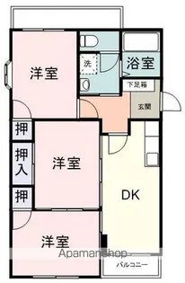 シャレーム沼田【104号室】の間取り