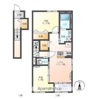 ライブコア佐野【2階】の間取り