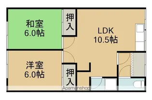 高村マンションNO.3【8号室】の間取り