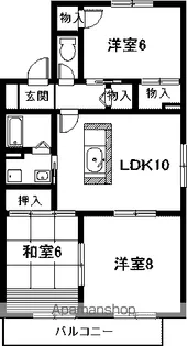 グランシャリオ【2階】の間取り