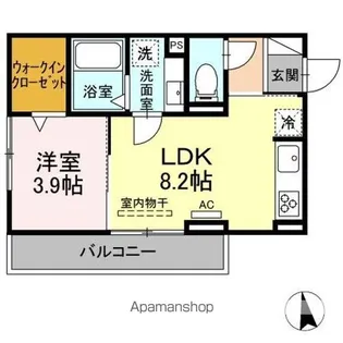 クレール(中村区)【2階】の間取り