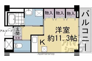 シャリテ壬生【503号室】の間取り