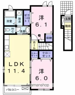 アニメートS【2階】の間取り