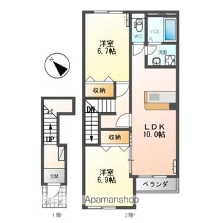 GREEN CALMⅣ【2階】の間取り