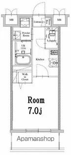 エンクレスト天神WEST【7階】の間取り