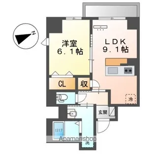 THE BLOSSOM 新栄【2階】の間取り