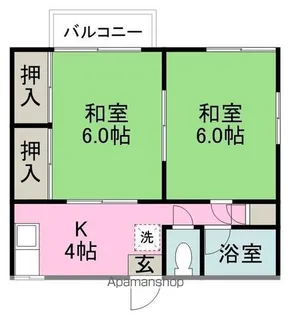 小田ハイツ【202号室】の間取り