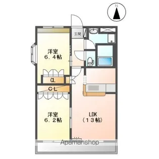 ヒルクレストⅠ【1階】の間取り