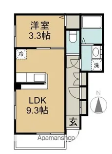 ヒルサイドテラス【1階】の間取り