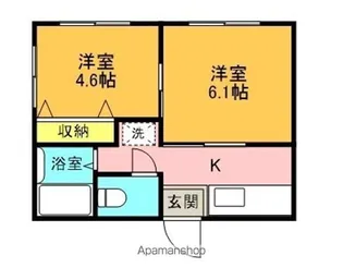 郡山メゾンオークラ【7号室号室】の間取り