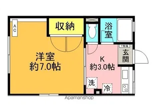 シティハイムアサマ【102号室】の間取り