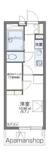 レオパレスボヌール若林【405号室】の間取り