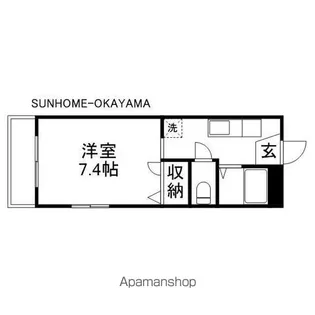 OKANOⅡ【405号室】の間取り