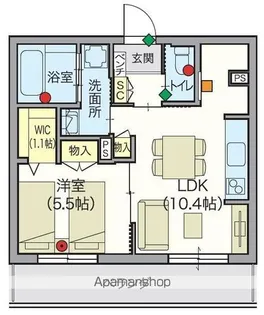 シニア限定ヘーベルVILLAGE浦和南 ノーブルレジデンス【302号室】の間取り