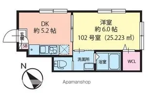 VILLA田園調布【102号室】の間取り