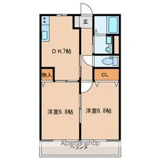 ボナール大和【202号室号室】の間取り