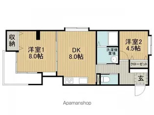 ヴィクトリーハイツ中汐(201)【2階】の間取り