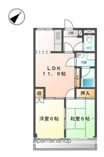 メイプルタウン【1階】の間取り