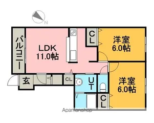 LEAF PLAZAⅢ【1階】の間取り