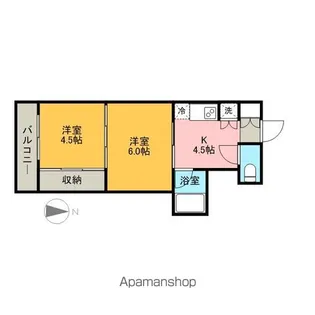 シャングリラ福沢【4階】の間取り