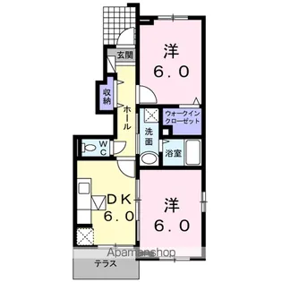 フルリール・ミル・カピタルC【1階】の間取り