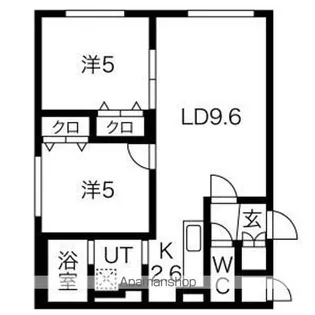 クラリス菊水Ⅱ【505号室】の間取り