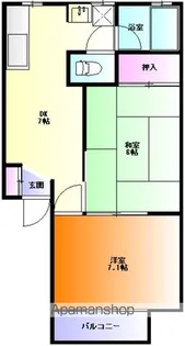 2DKの間取り画像